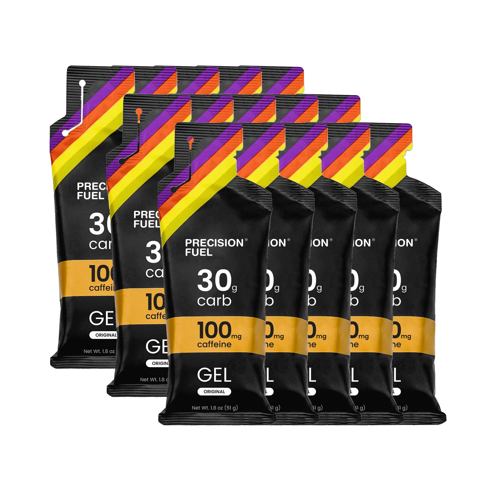 Precision Fuel & Hydration PF 30 Caffeine Energy Gel - 15 Pack