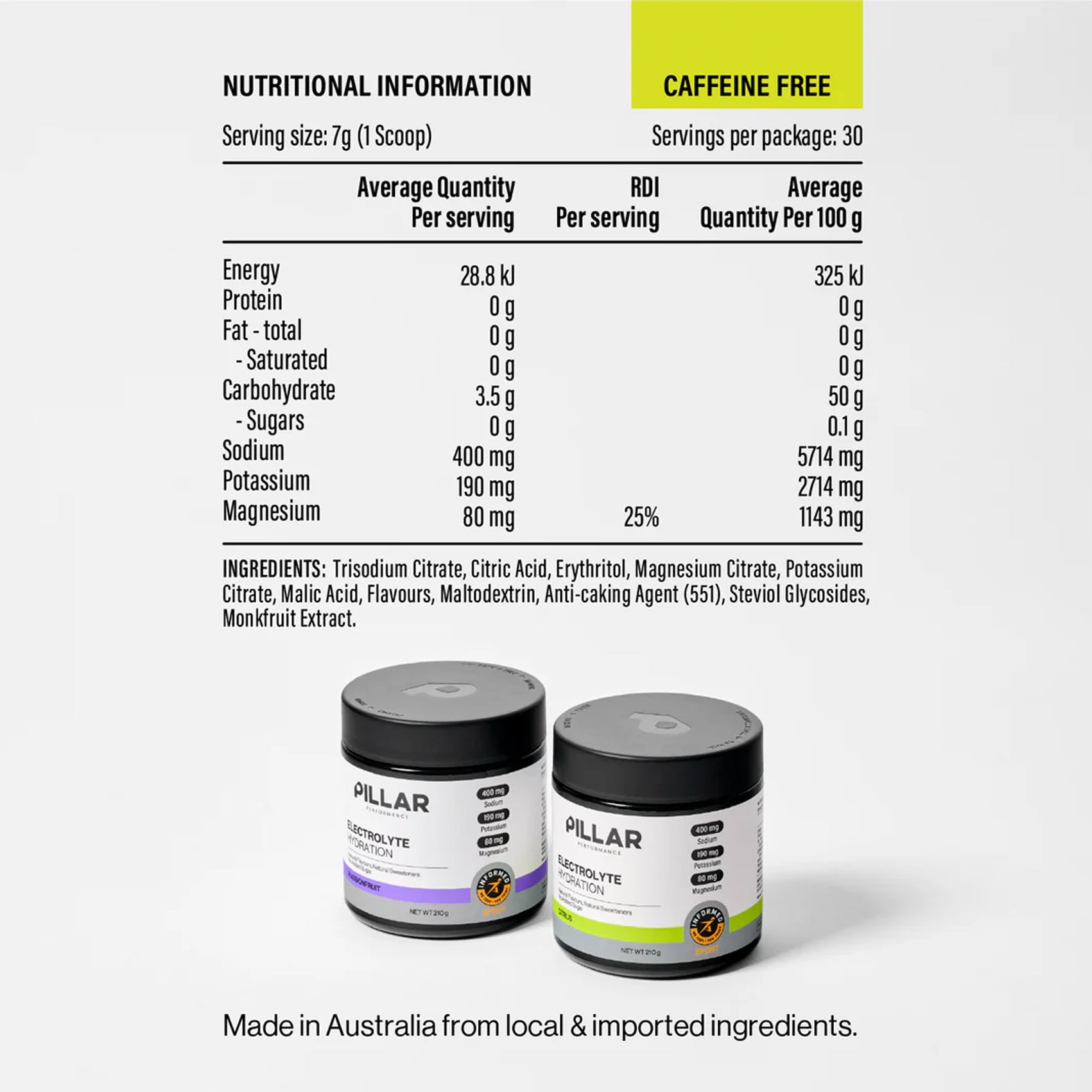 PILLAR Performance Electrolyte Hydration