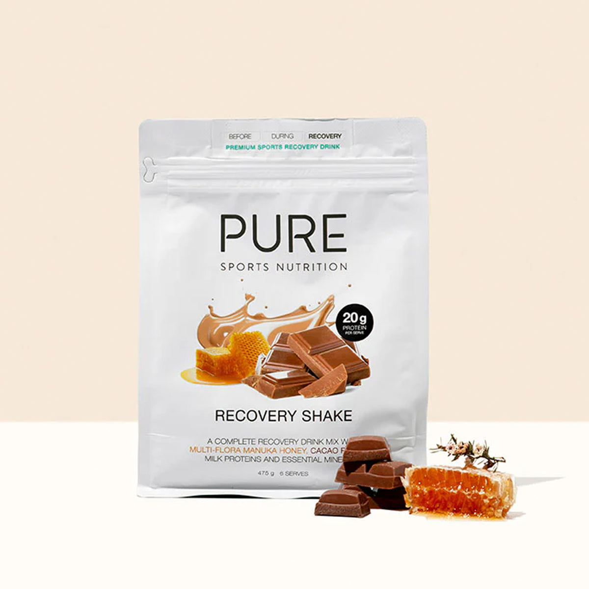 PURE Recovery Shake 475g | Drink Mix for Post-Training