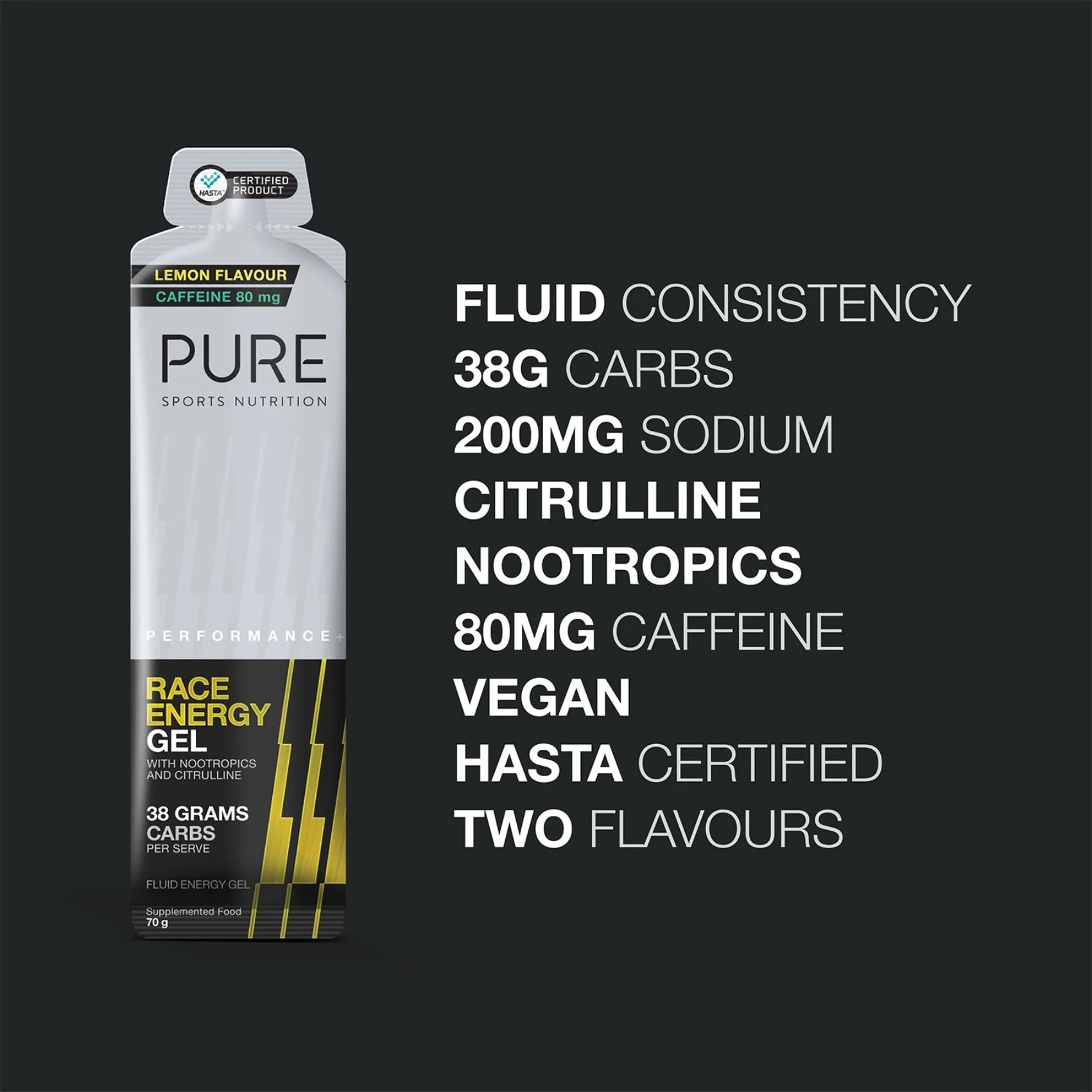 PURE Performance Plus Race Energy Gel