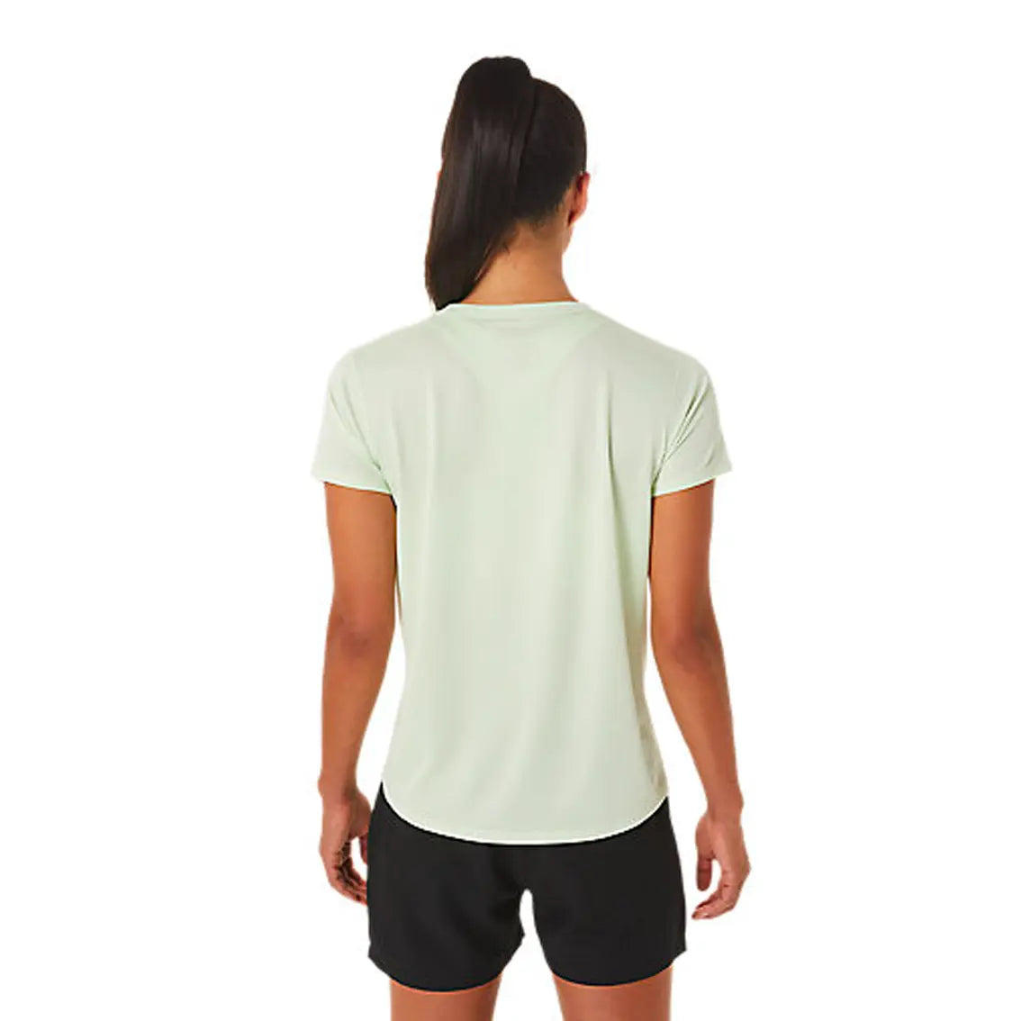 Womens ASICS Silver Short Sleeved Top - Whisper Green