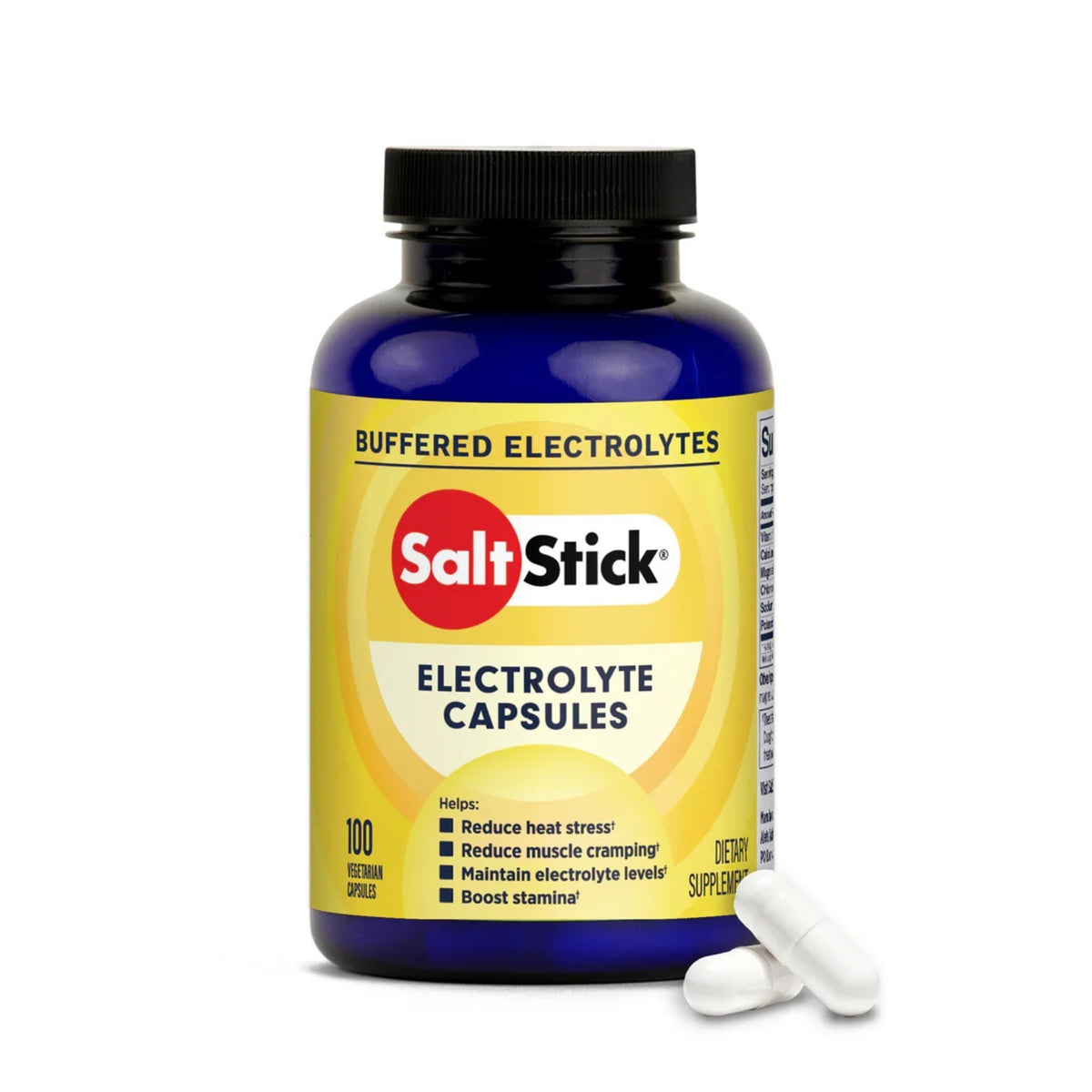 Saltstick Sugar-Free Electrolyte Capsules + Caffeine 100 Bottle