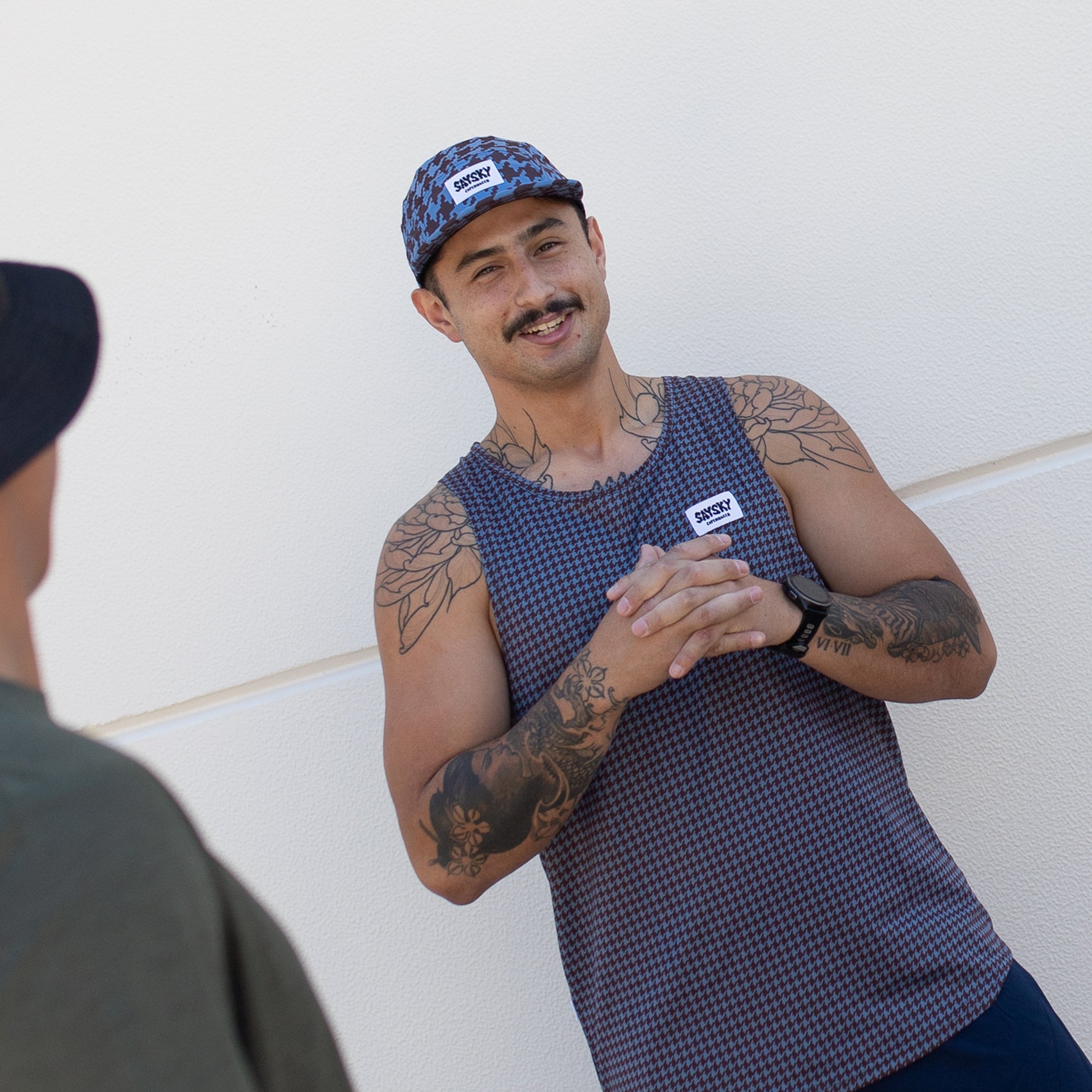 Mens Saysky Houndstooth Combat Singlet