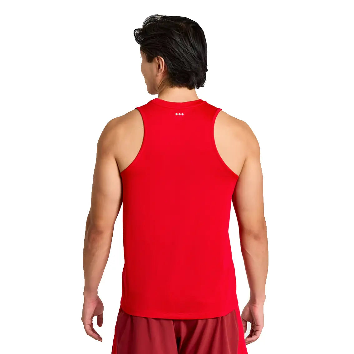 Mens Saucony x Run Club Stopwatch Singlet - Poppy
