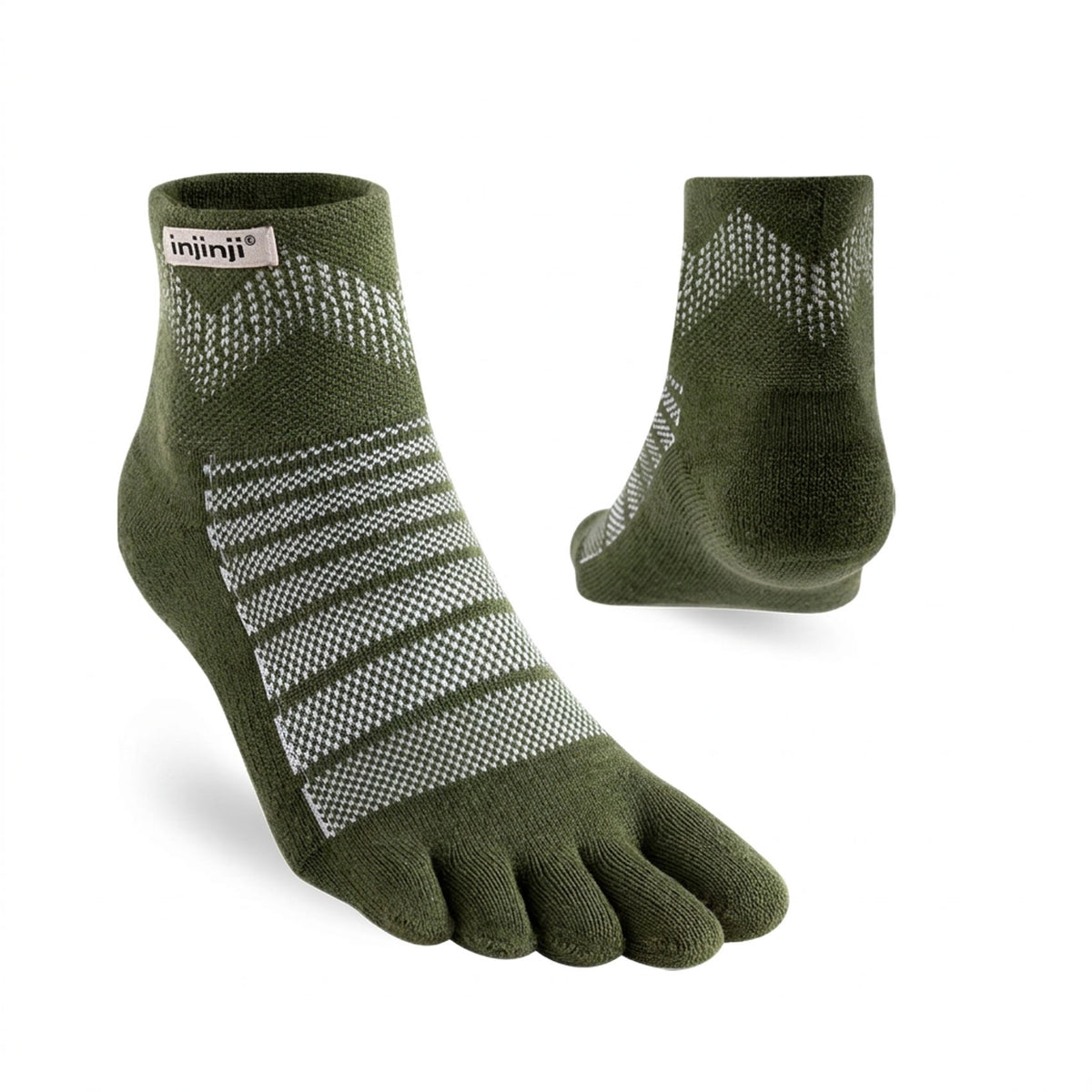 Unisex Injinji Outdoor Midweight Mini-Crew Wool Socks