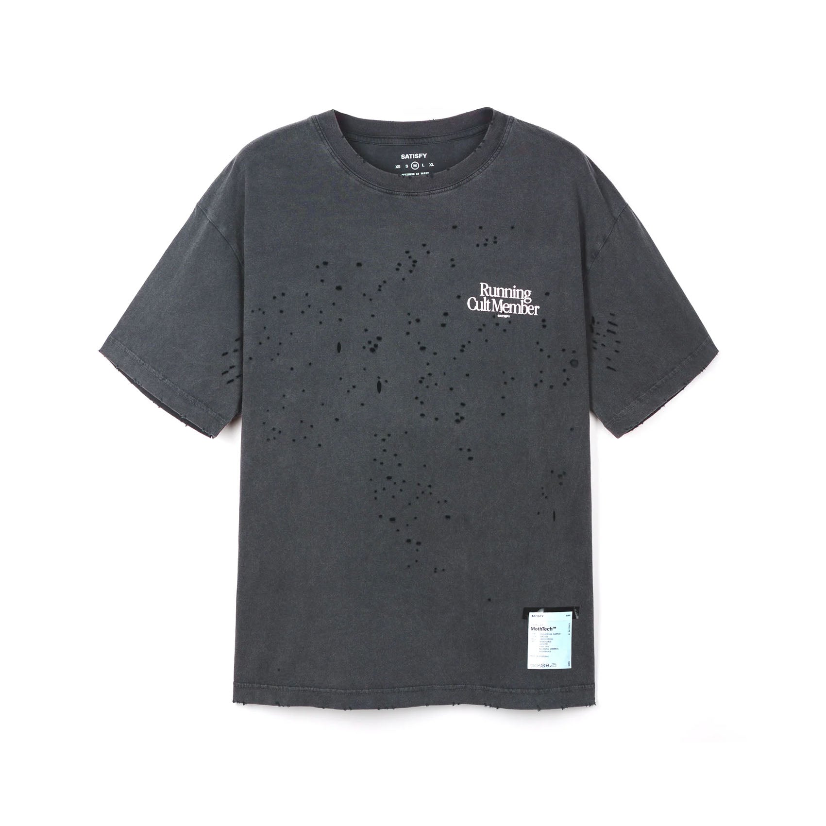 Unisex Satisfy MothTech T-Shirt | Aged Black / Logo