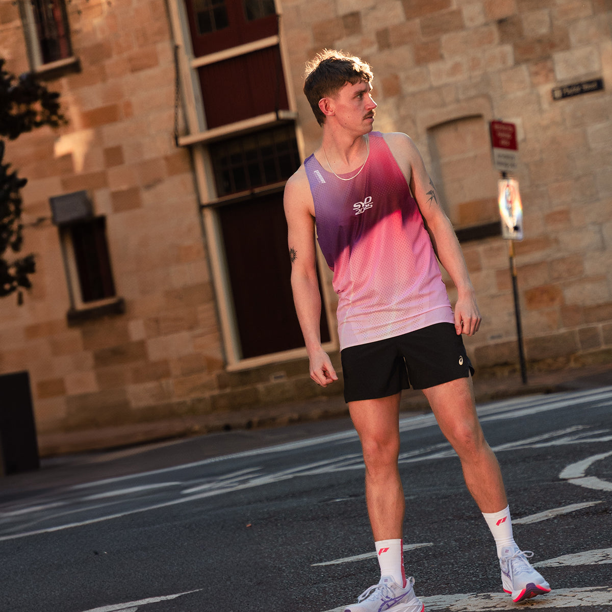 Mens Pace Athletic Race Singlet