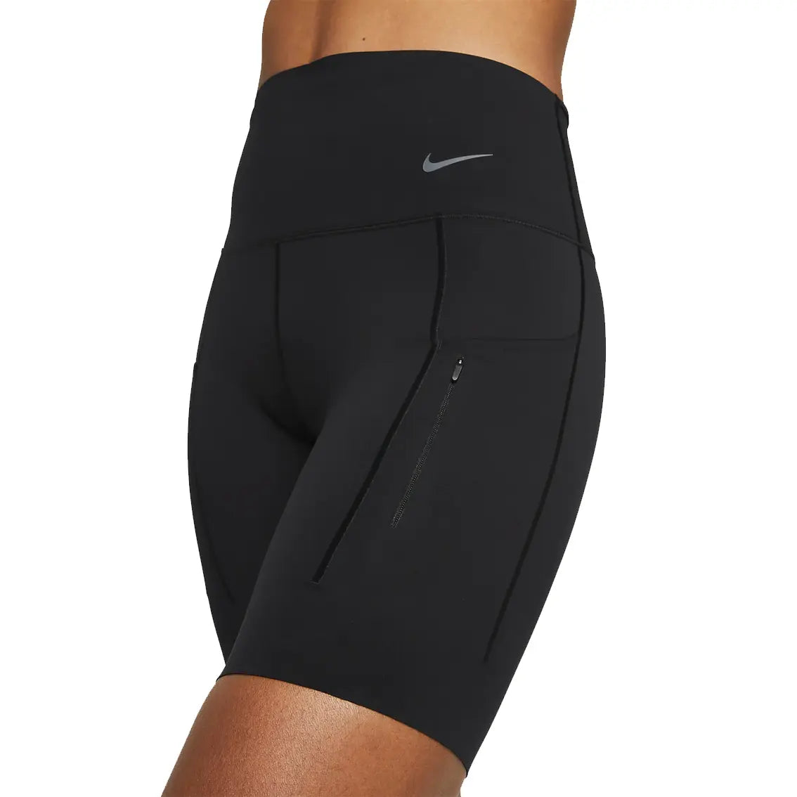 Womens Nike Go Firm-Support High-Waisted 8" Biker Shorts with Pockets