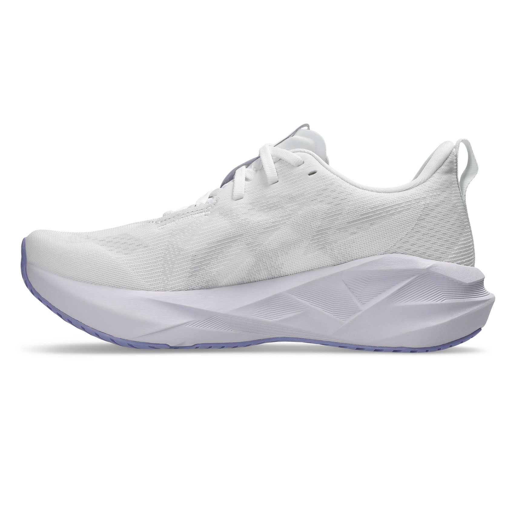 Womens ASICS Novablast 5 (Wide) | White / Lilac Hint