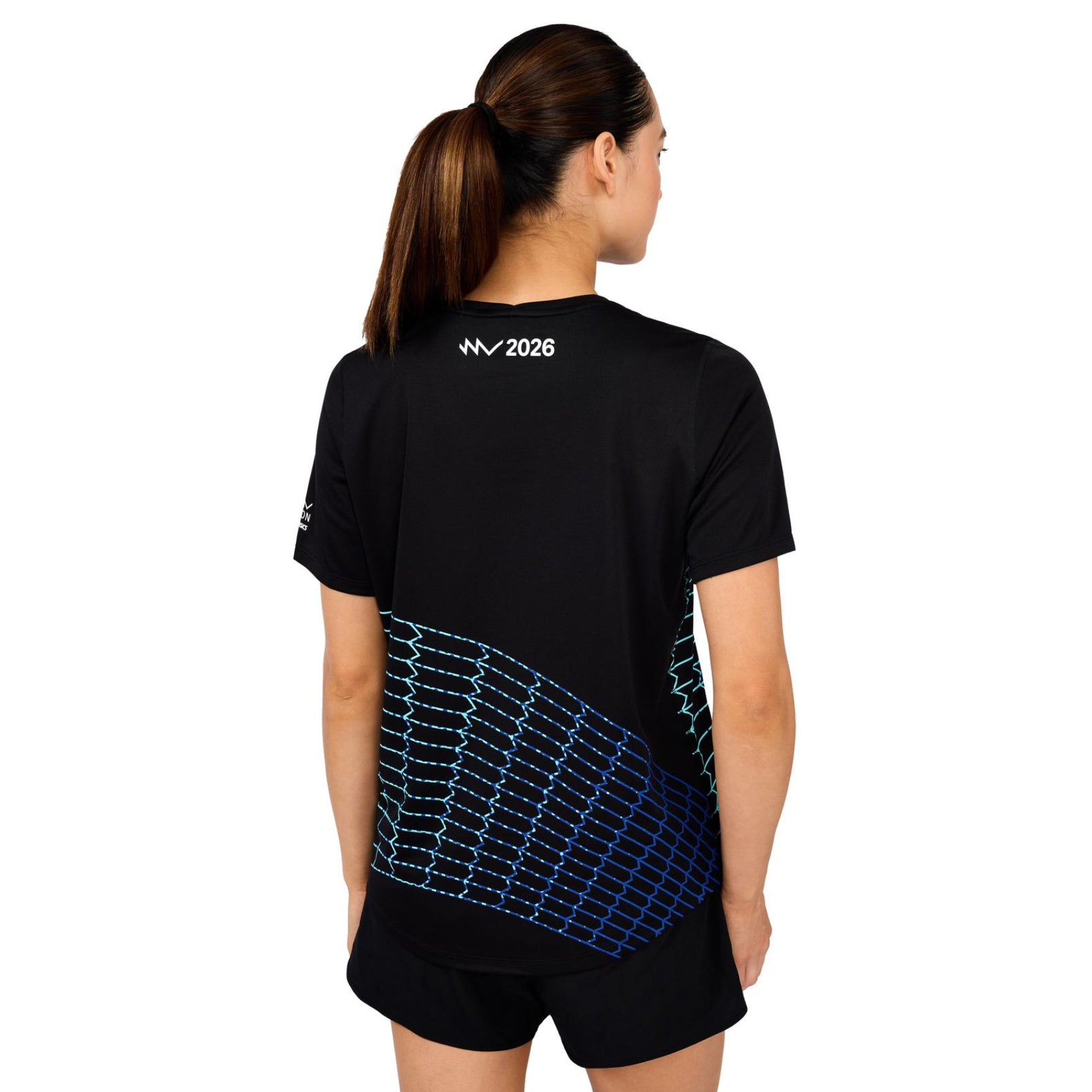 Womens ASICS Silver Short Sleeve Top - Sydney Marathon 2026
