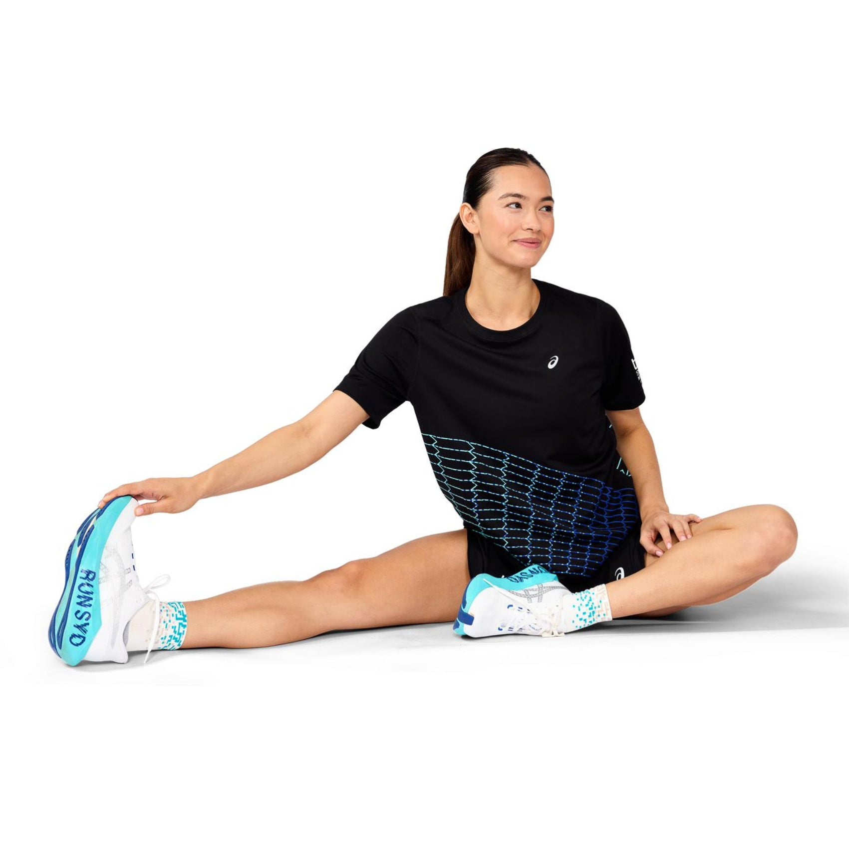 Womens ASICS Silver Short Sleeve Top - Sydney Marathon 2026