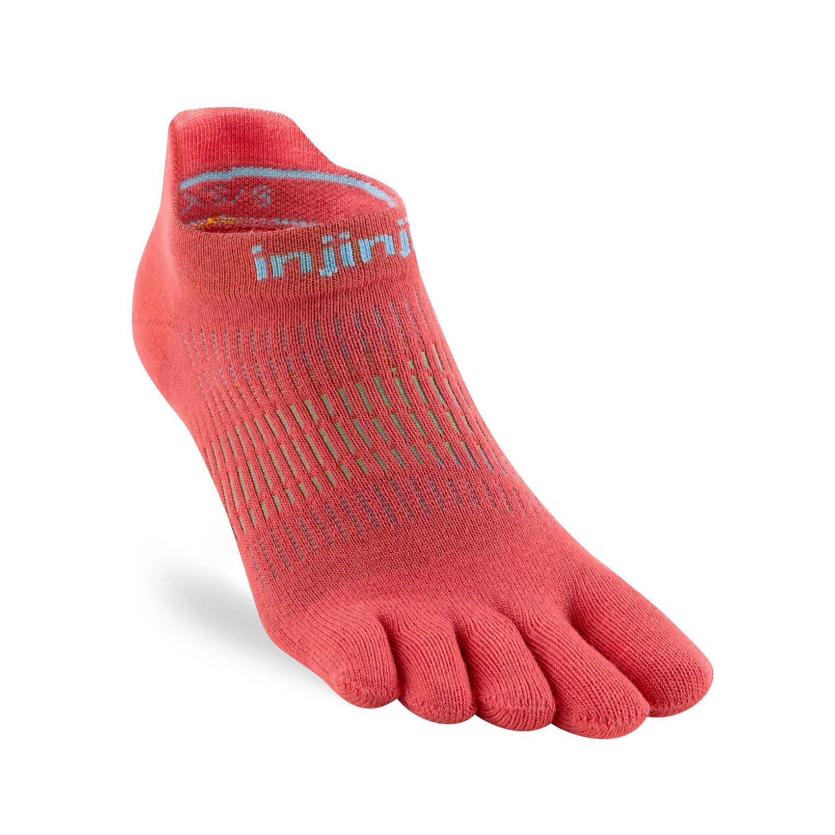 Womens Injinji Run Lightweight No-Show Socks