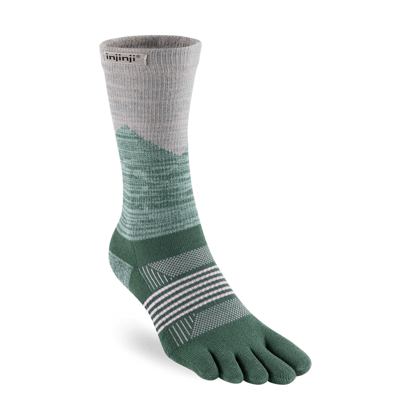 Womens Injinji Trail Midweight Crew Socks
