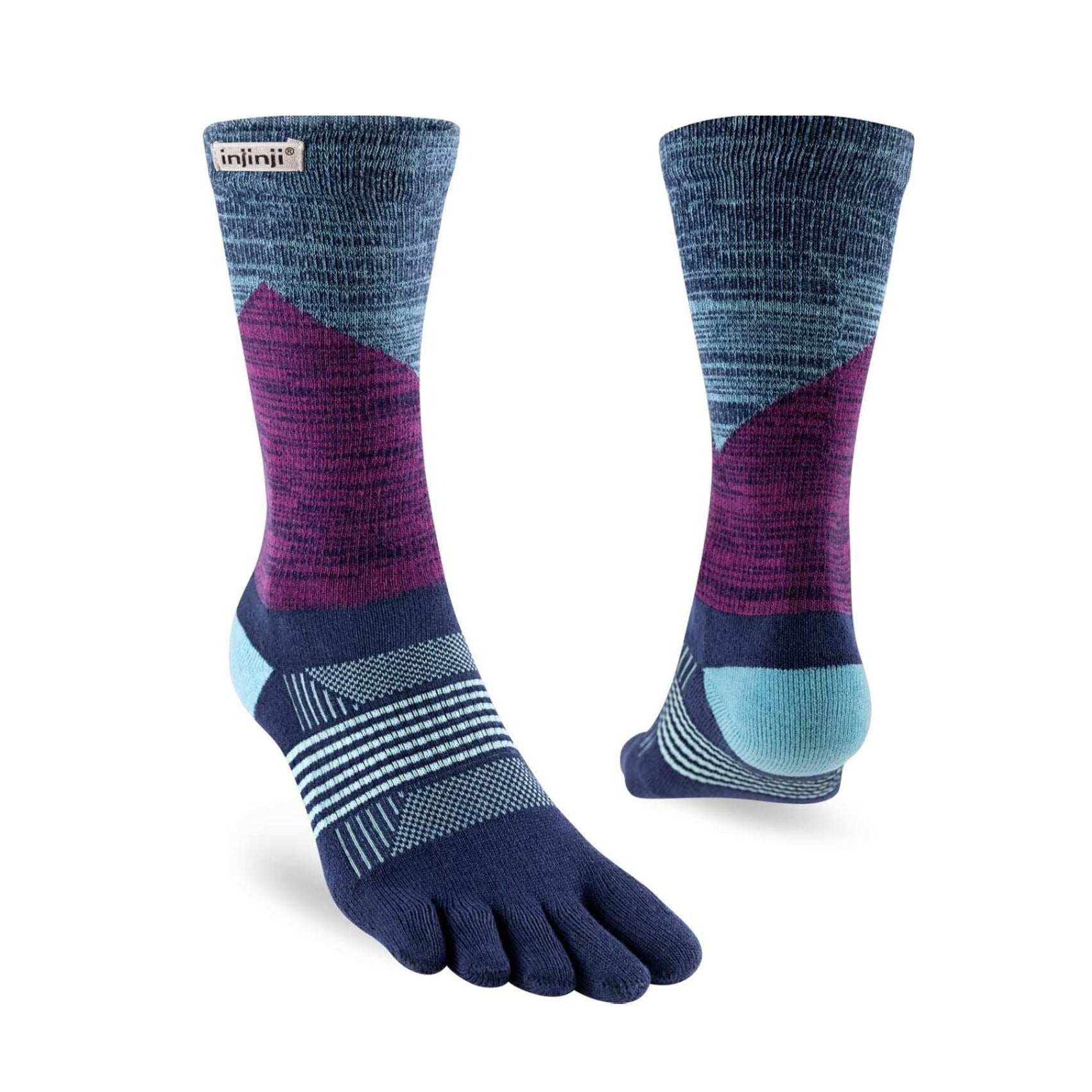 Womens Injinji Trail Midweight Crew Socks