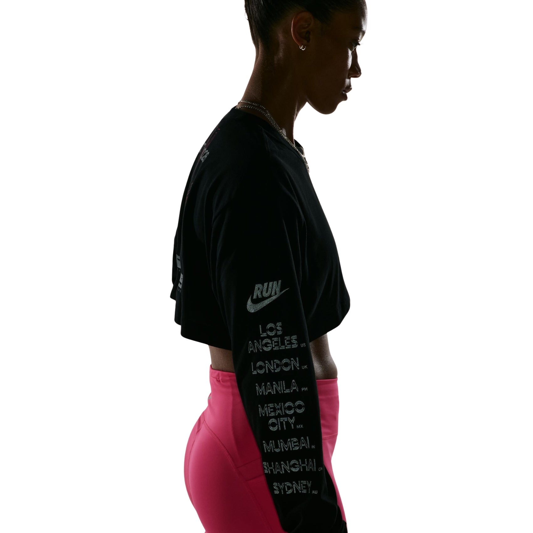 Womens Nike ADT Dri-FIT Super Cropped Running T-Shirt