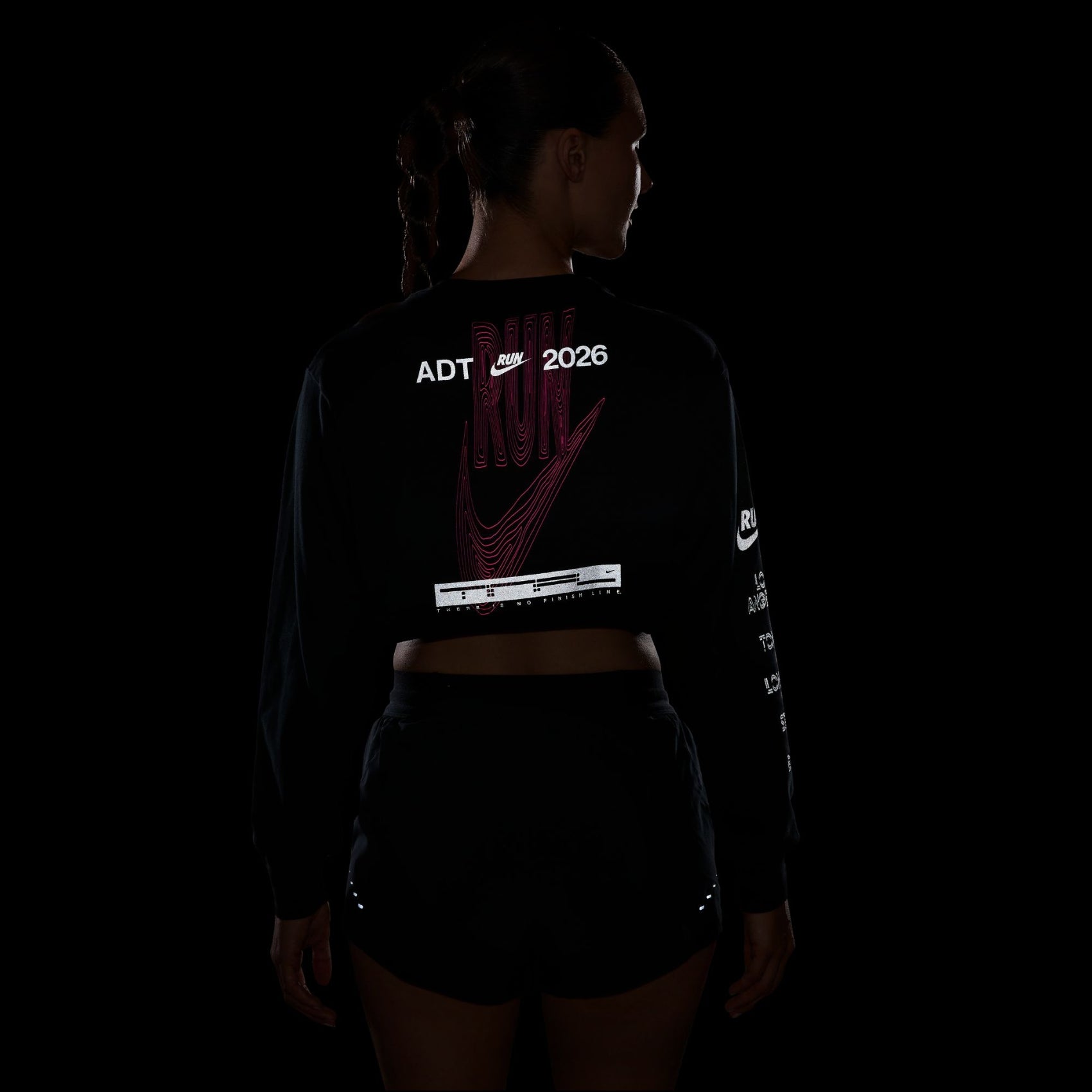 Womens Nike ADT Dri-FIT Super Cropped Running T-Shirt