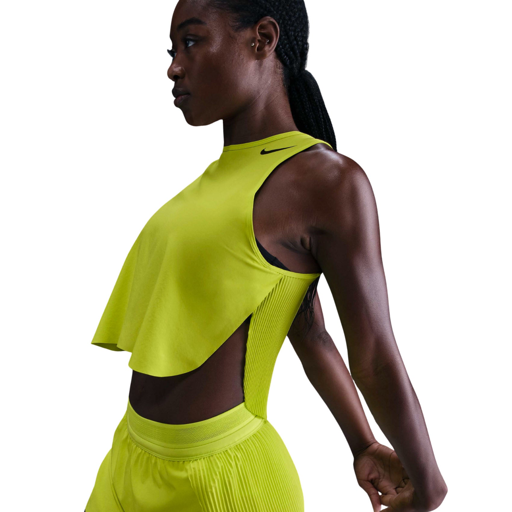 Womens Nike AeroSwift Dri-FIT ADV Cropped Running Tank | Black