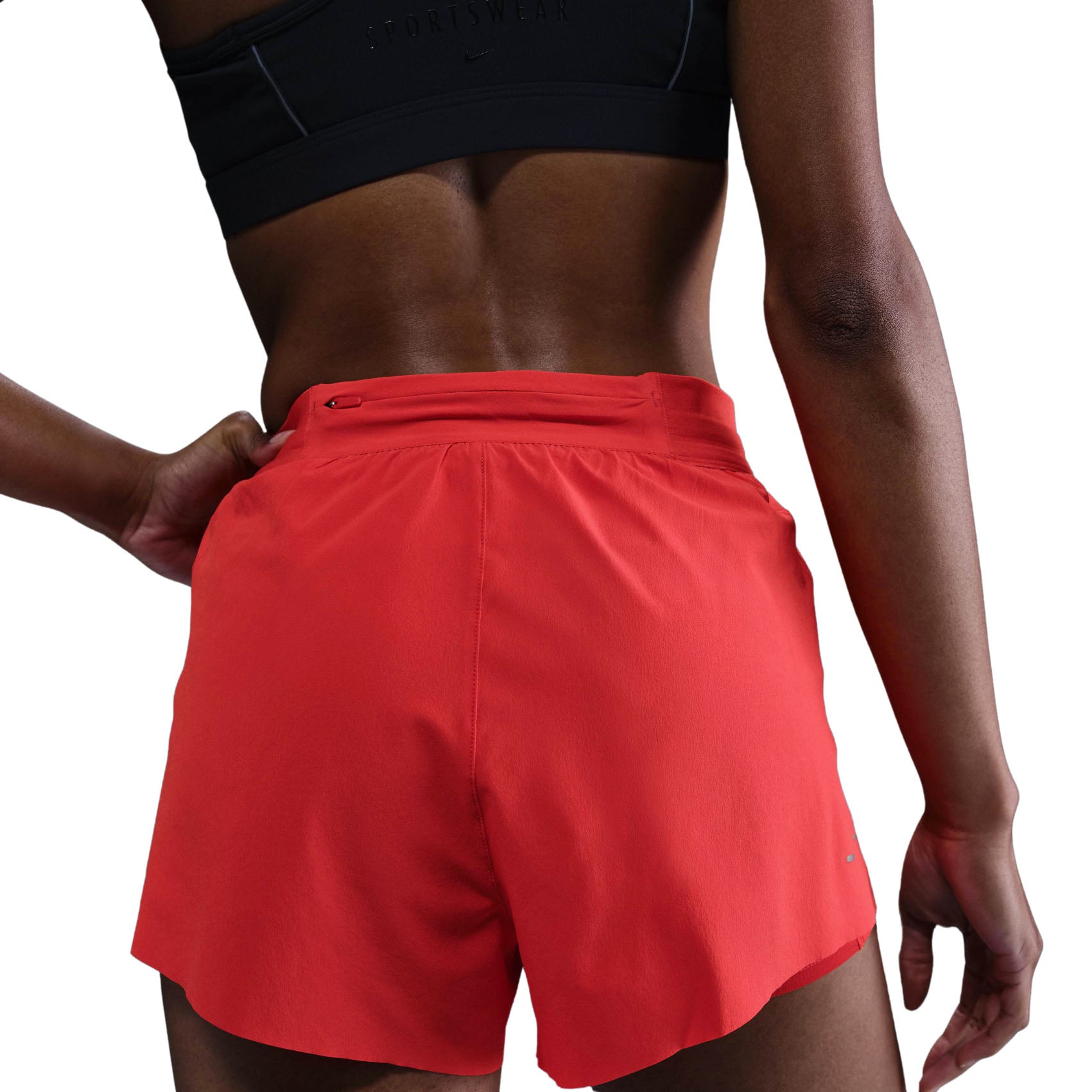 red nike running shorts womens