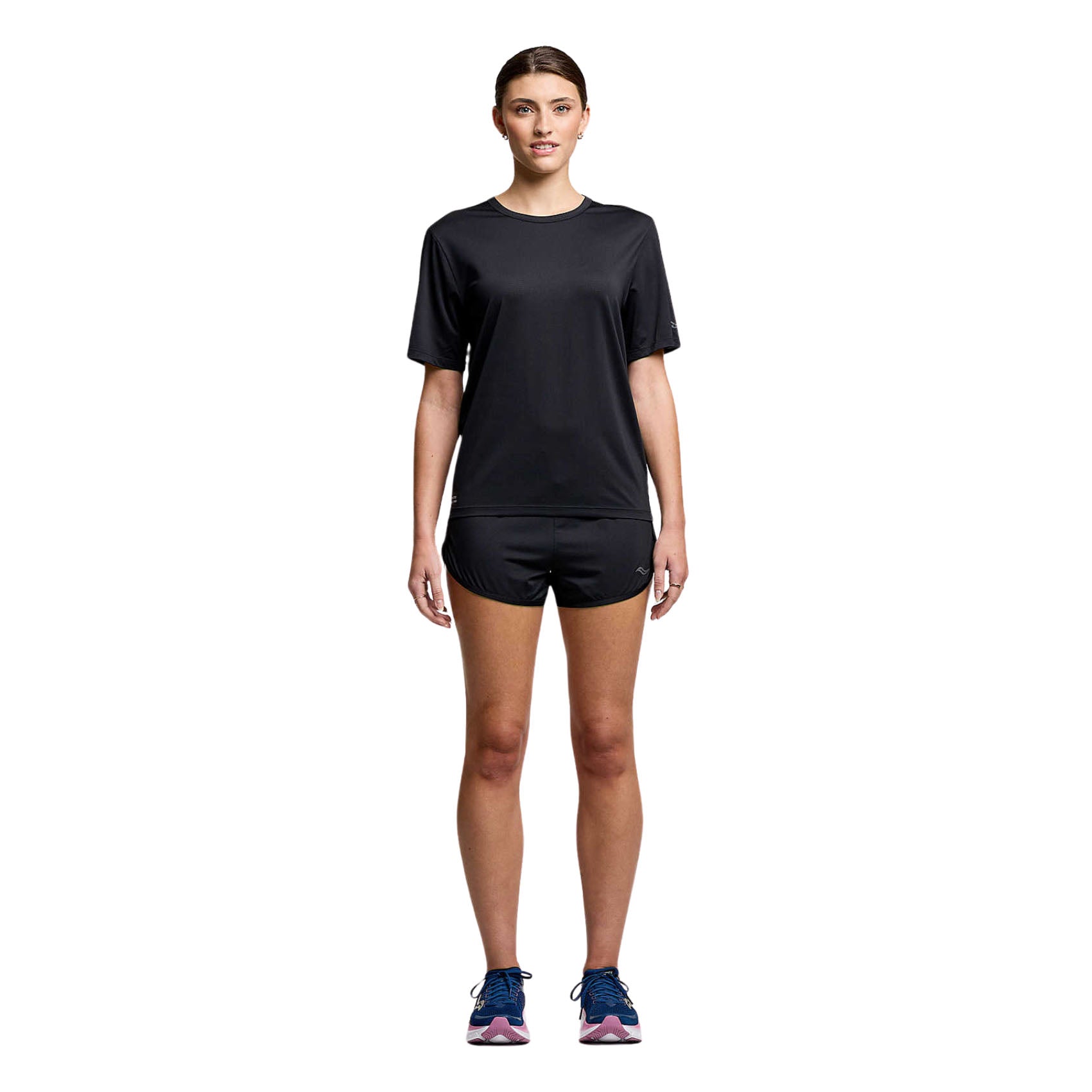 Womens Saucony Stopwatch Short Sleeve Tee