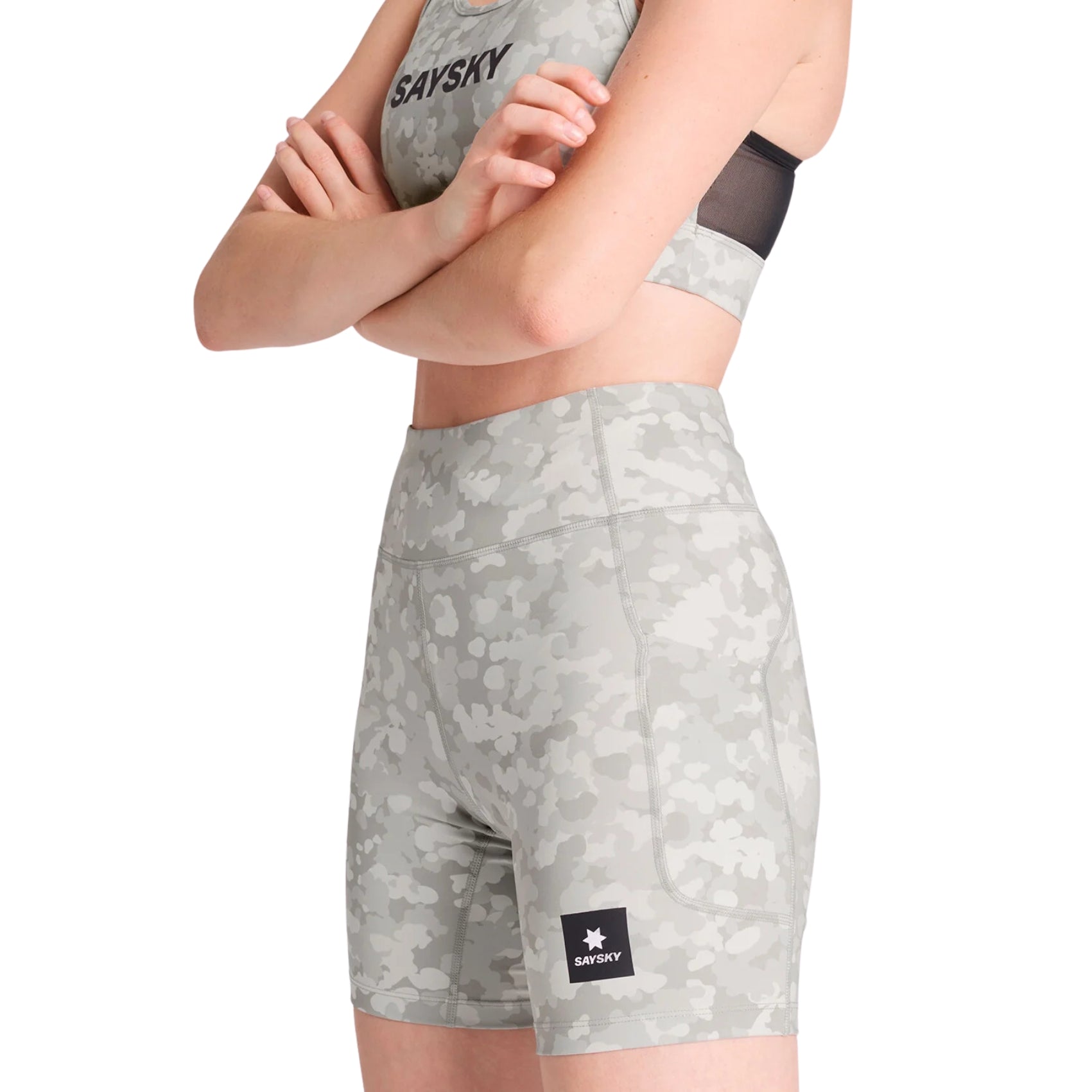 Womens Saysky Camo Combat+ Short Tights 7 Inch