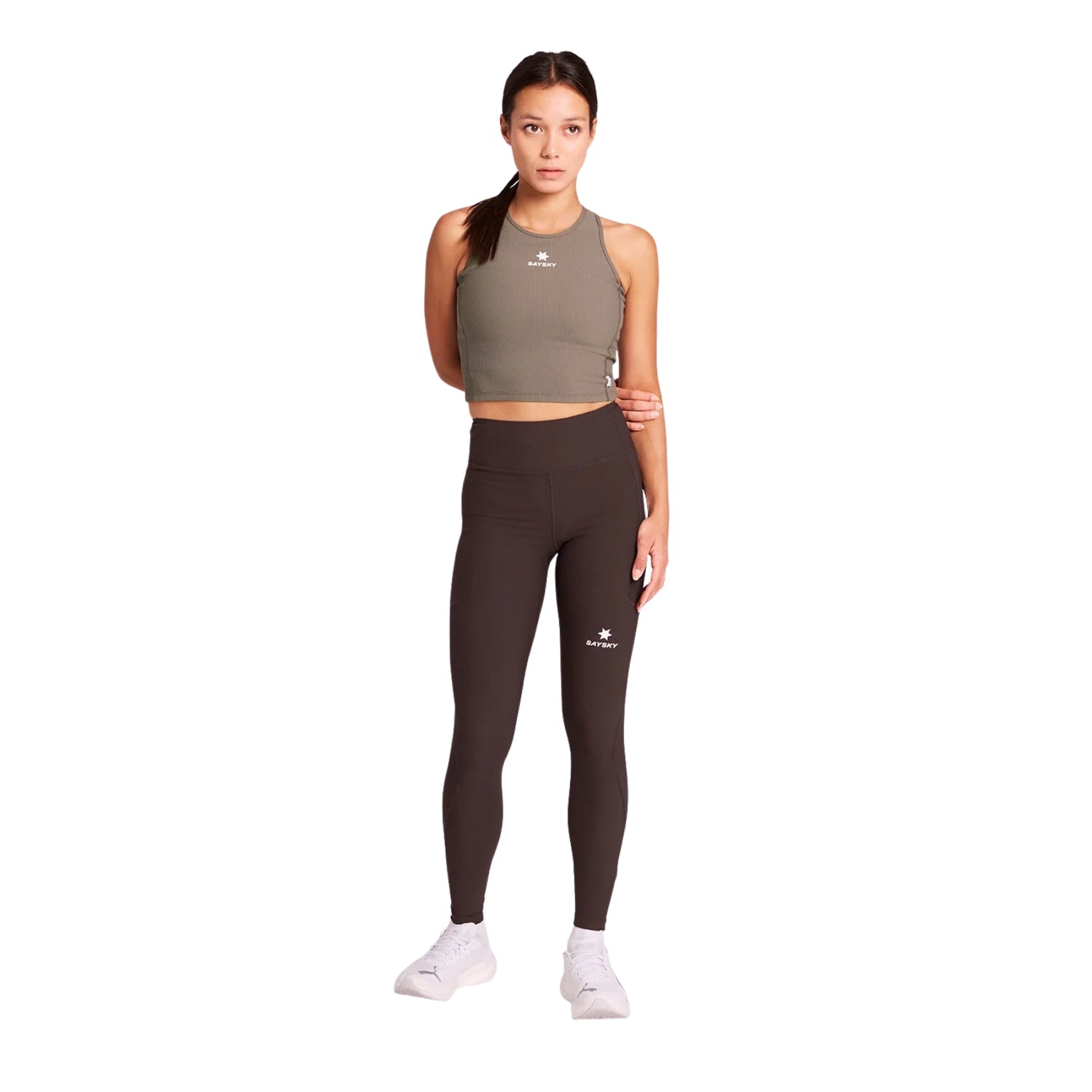 Womens Saysky Combat Rib Crop Top