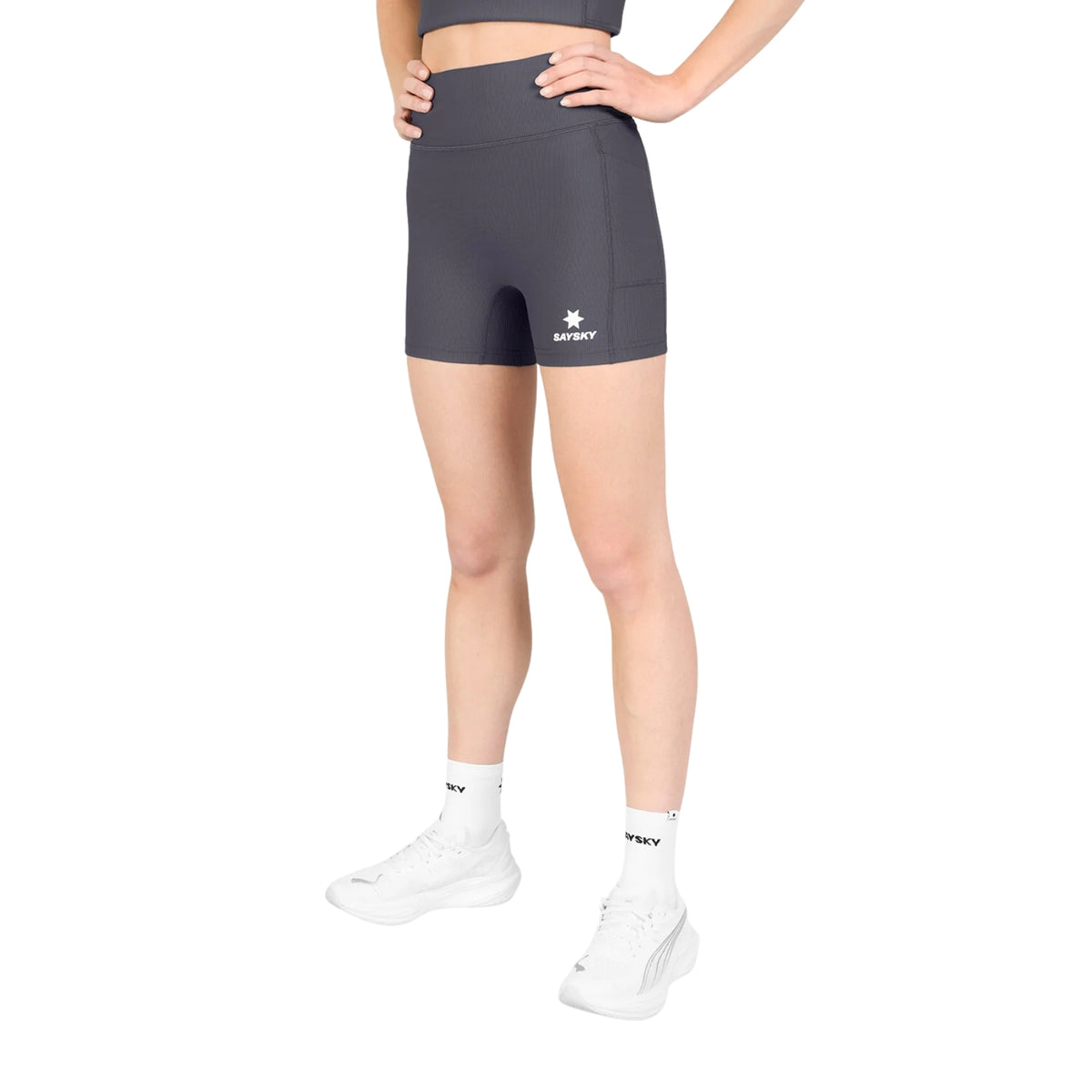 Womens Saysky Combat+ Rib Short Tights 4 Inch