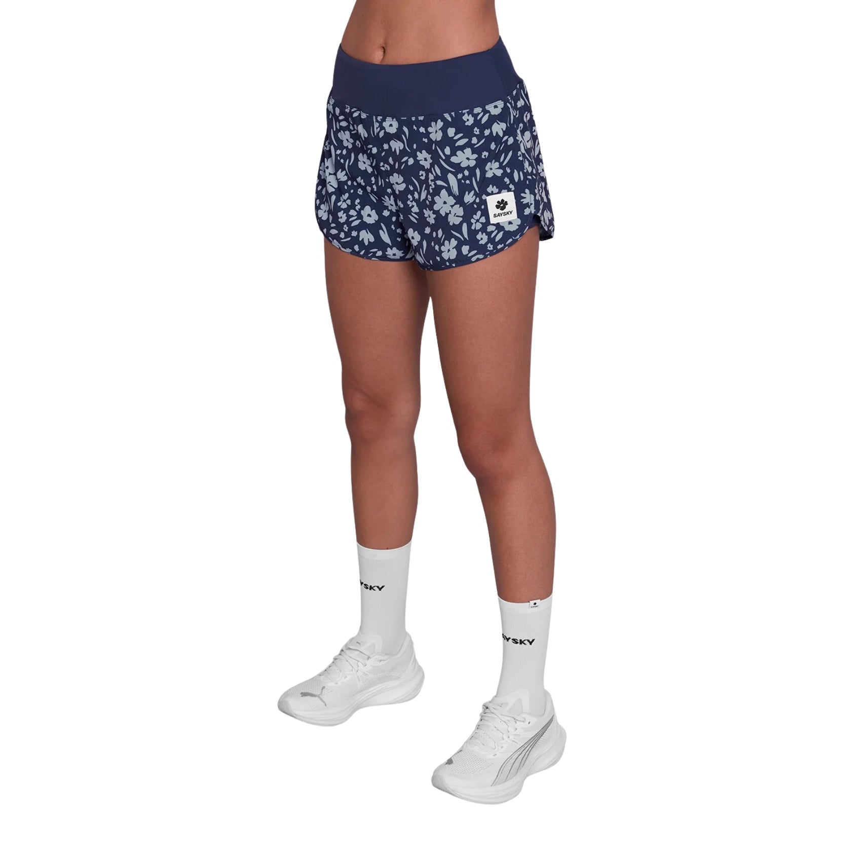 Womens Saysky Flower Pace Shorts 3 Inch