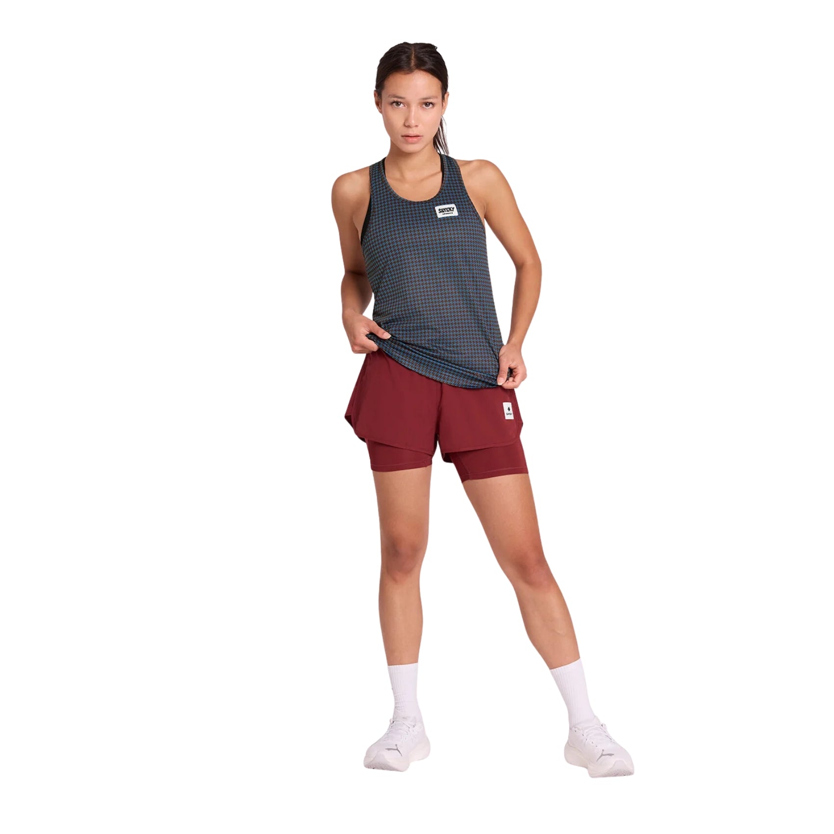 Womens Saysky Houndstooth Combat Singlet
