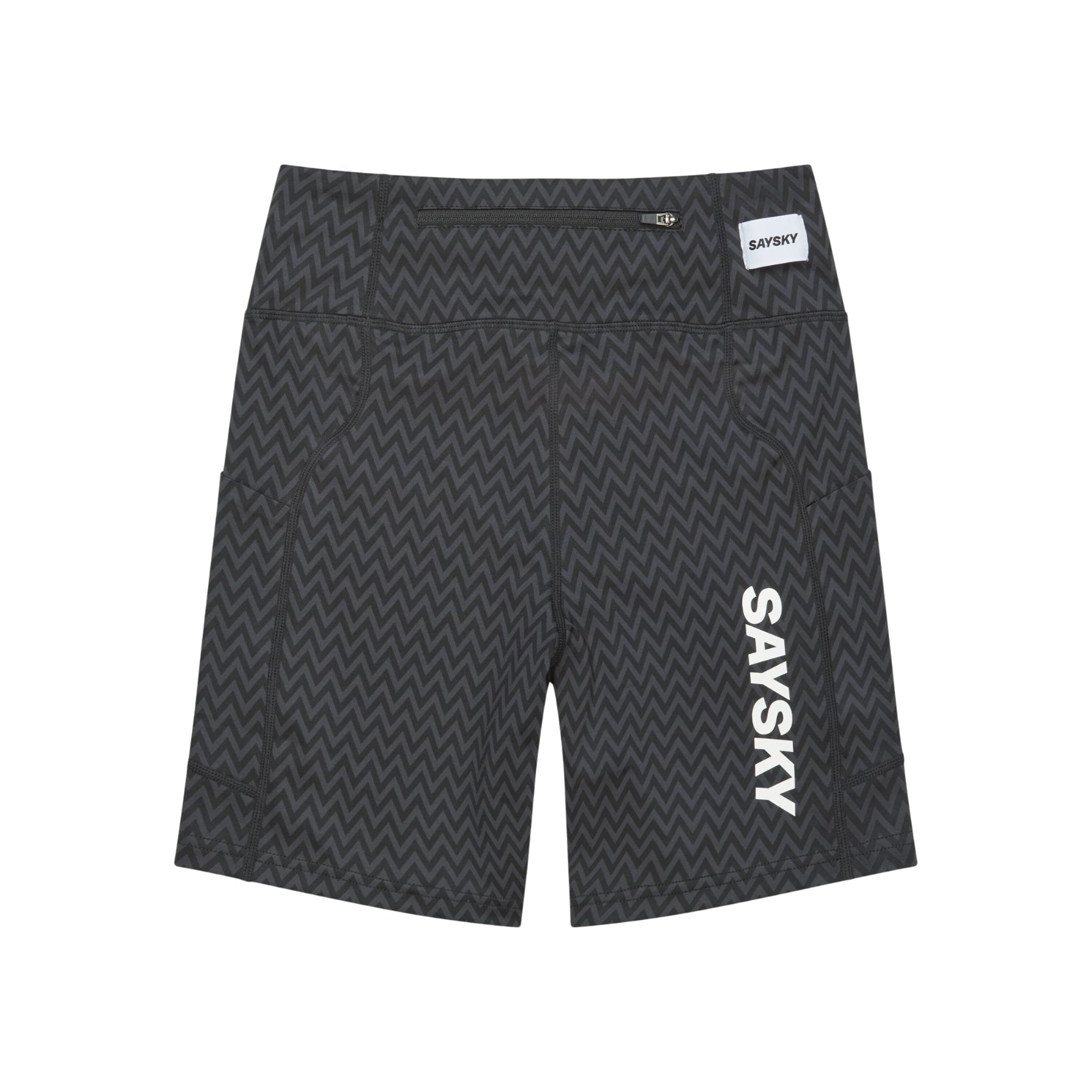 Womens Saysky Zig Zag Combat+ Short Tights 7 Inch | Black Zig Zag