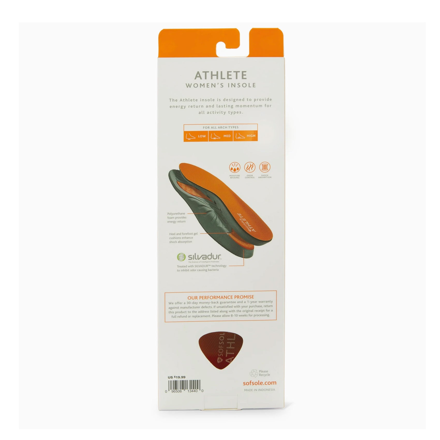Womens Sofsole Perform Athlete Insole