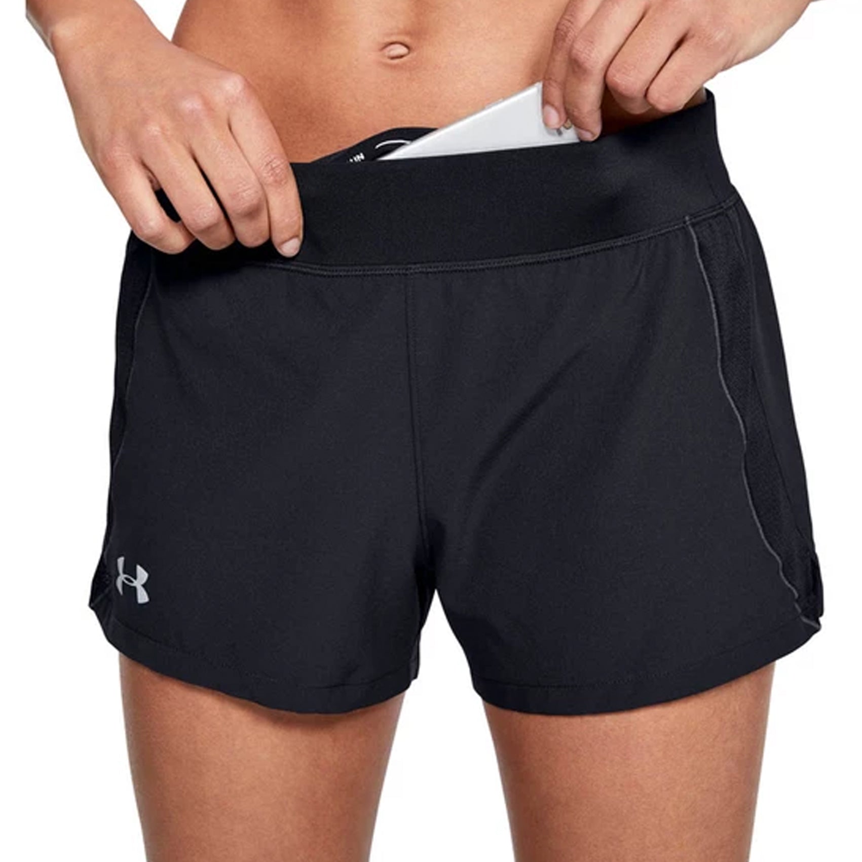 Womens Under Armour Qualifier Speedpocket Shorts