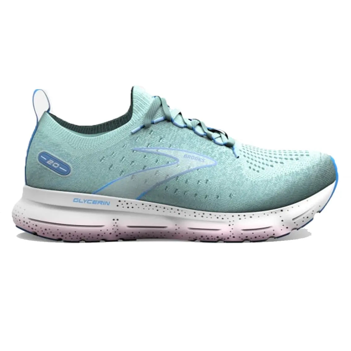 Womens Brooks Glycerin StealthFit 20 - Blue Glass / Marina / Open Air