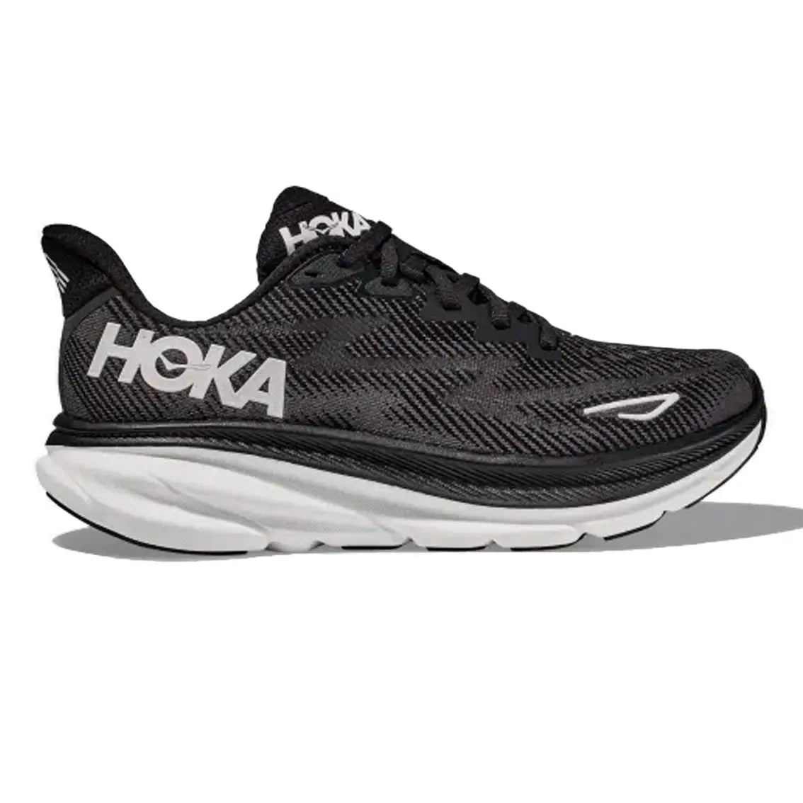 Womens Hoka Clifton 9 (Wide) - Black / White