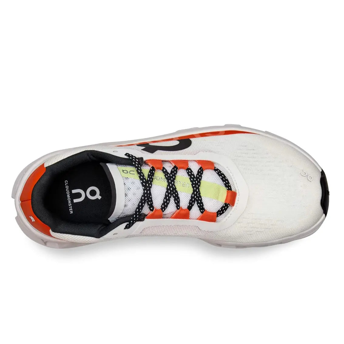 Womens On Running Cloudmonster - Undyed White / Flame