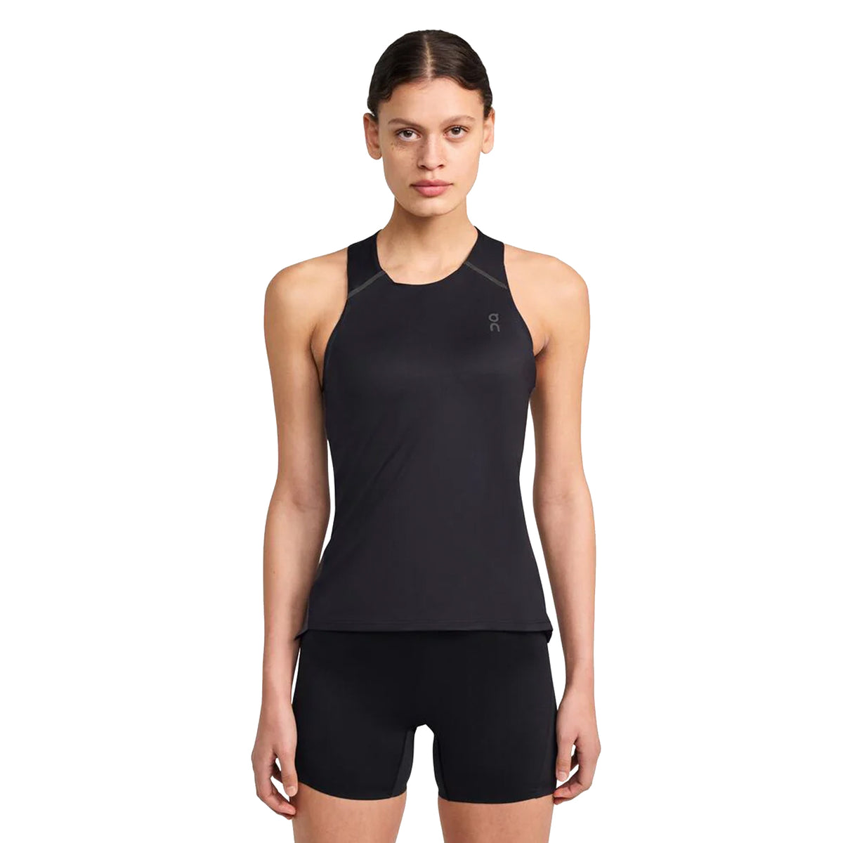 Womens On Running Performance Tank | Black / Eclipse