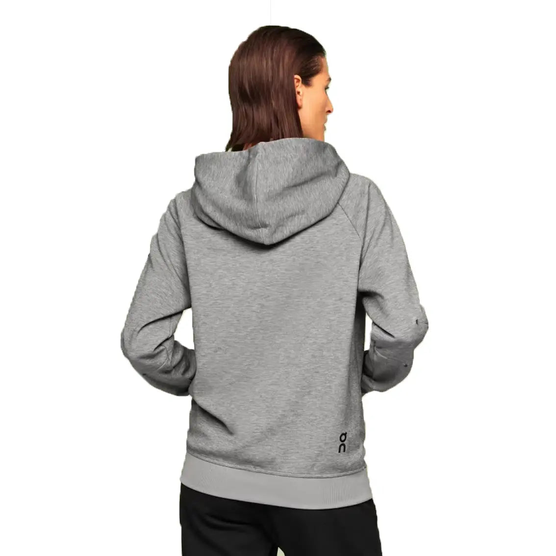 Womens On Running Zipped Hoodie - Grey