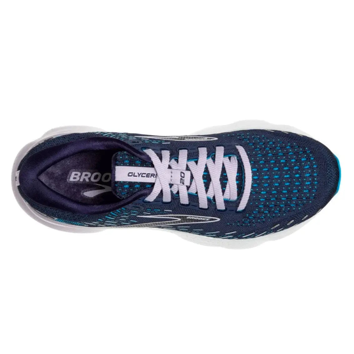 Womens Brooks Glycerin 20 (Wide) - Peacoat / Ocean / Lilac