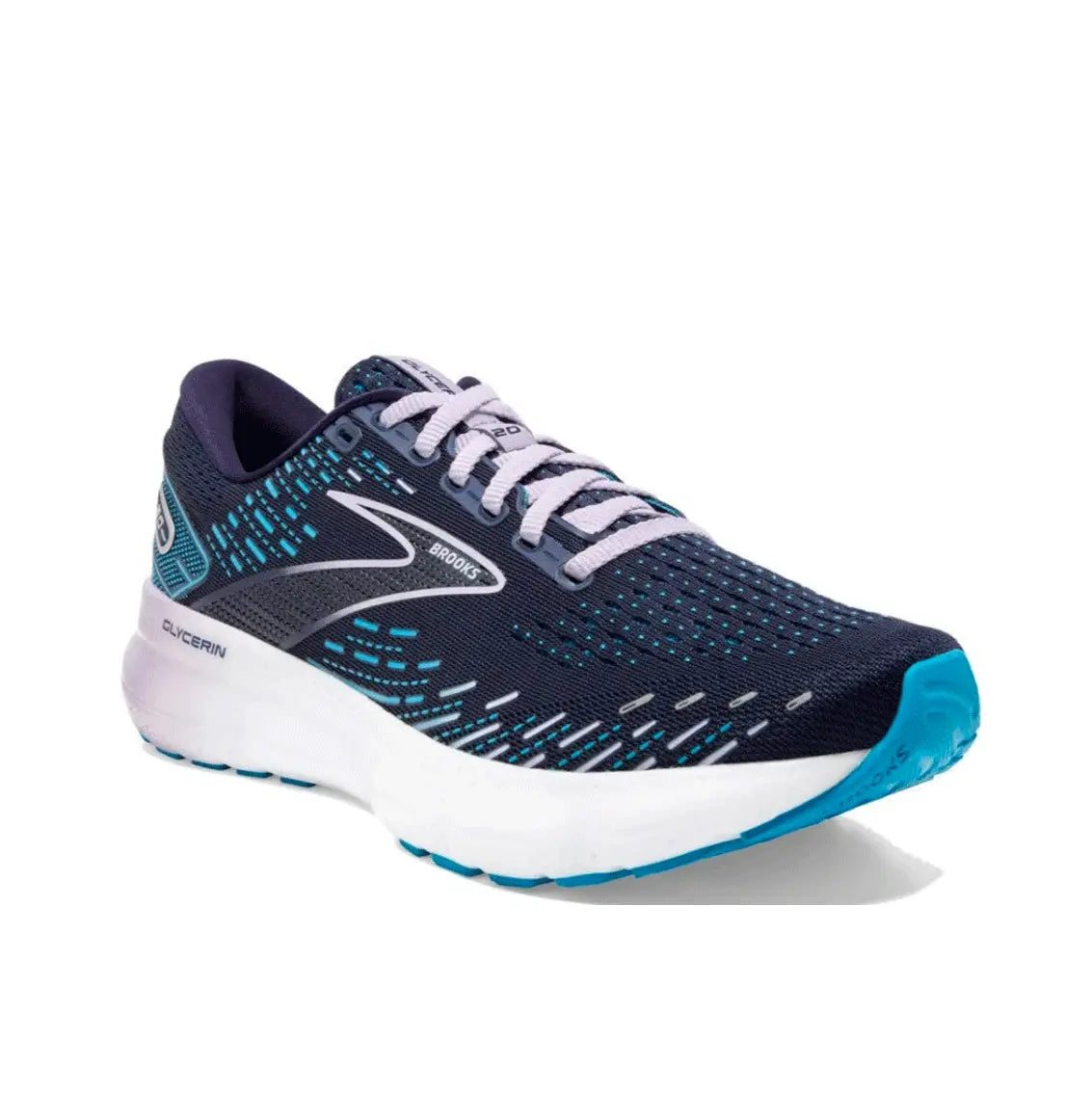 Womens Brooks Glycerin 20 (Wide) - Peacoat / Ocean / Lilac