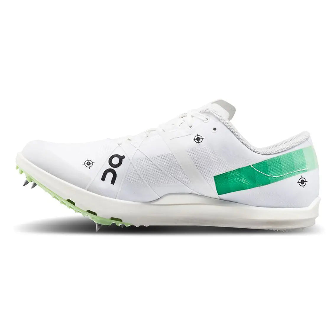Mens On Running Cloudspike 1500m - Undyed White / Mint