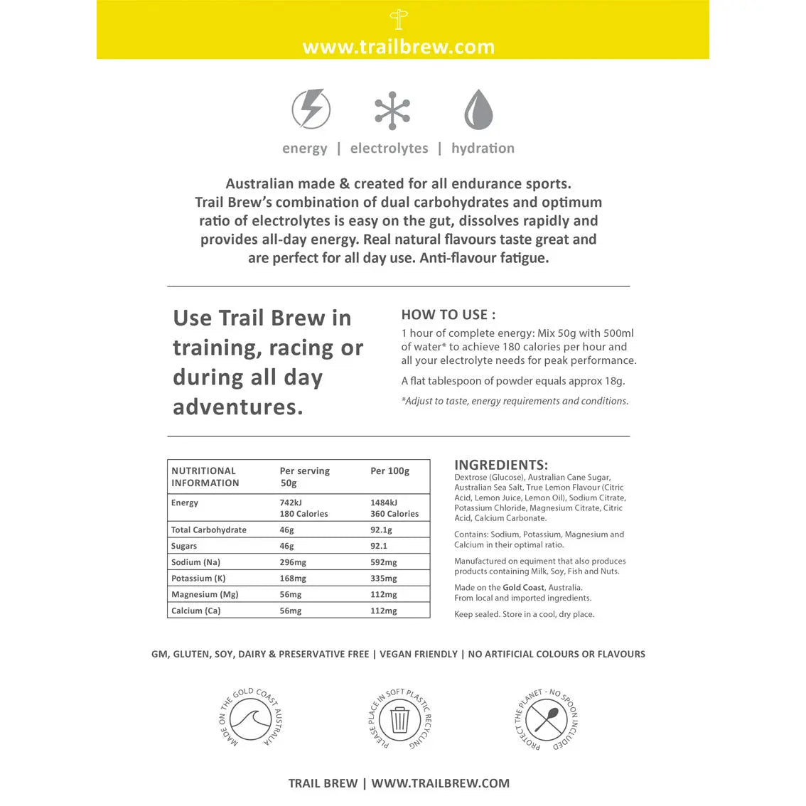 Trail Brew Drink Mix 1kg