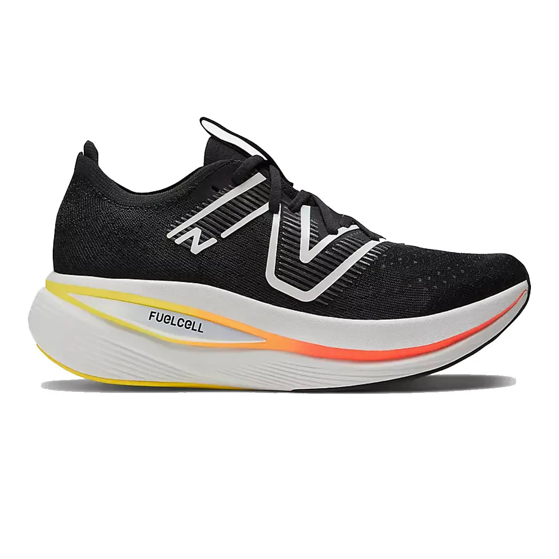 Womens New Balance Fuelcell Supercomp Trainer - Black / Neon Dragonfly