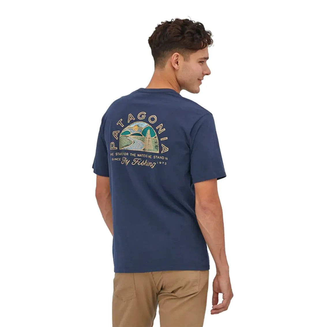 Mens Patagonia Hatch Hour Responsibili-Tee - New Navy