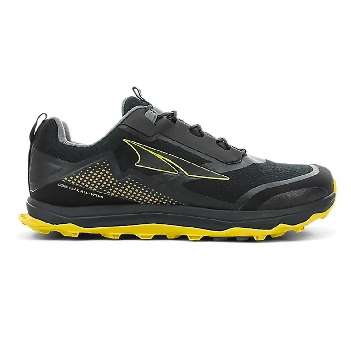 Mens Altra Lone Peak All-Weather Low - Black / Yellow