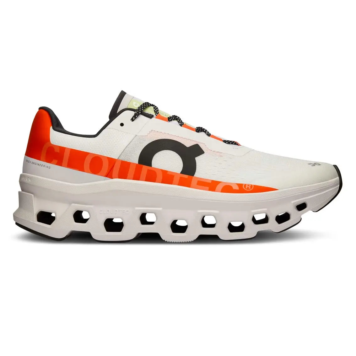 Mens On Running Cloudmonster - Undyed White / Flame