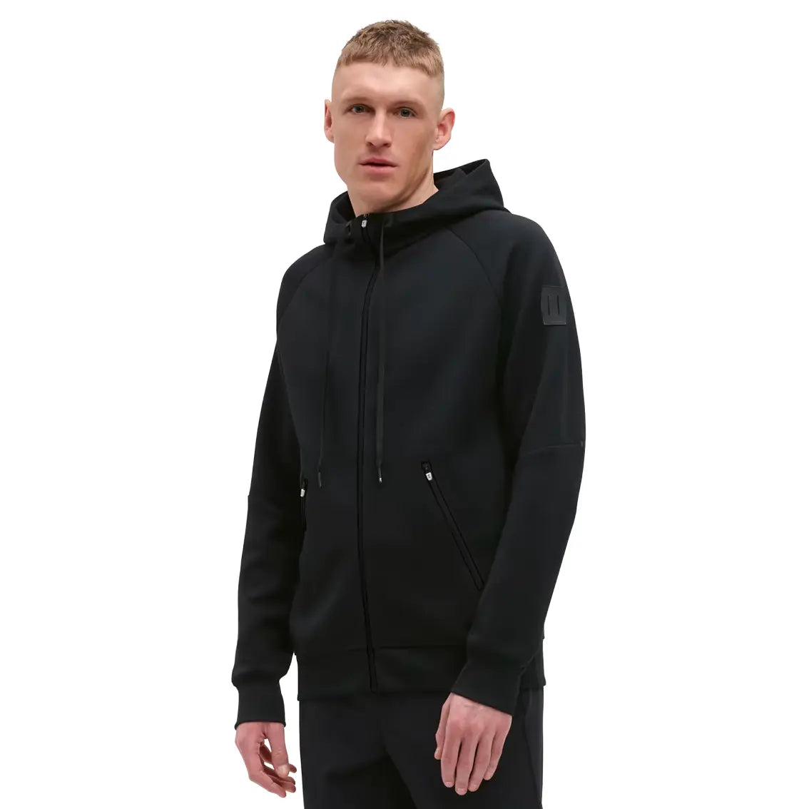 Mens On Running Zipped Hoodie - Black