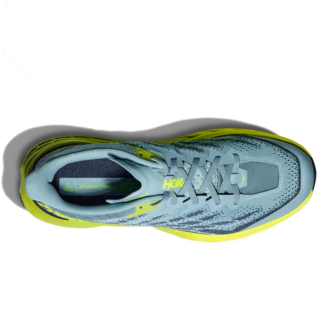 Mens HOKA Speedgoat 5 (Wide) - Stone Blue / Dark Citron