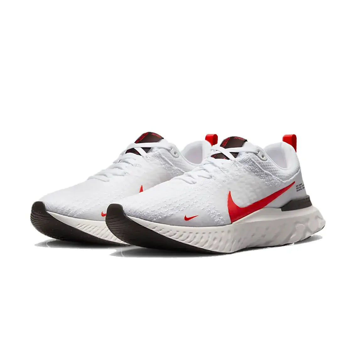 Mens Nike React Infinity Run FK 3 - White / Crimson / Platinum Tint
