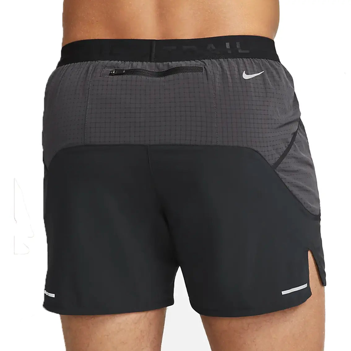 Mens Nike Second Sunrise Trail 5 inch Shorts - Black/Dark Smoke/Grey