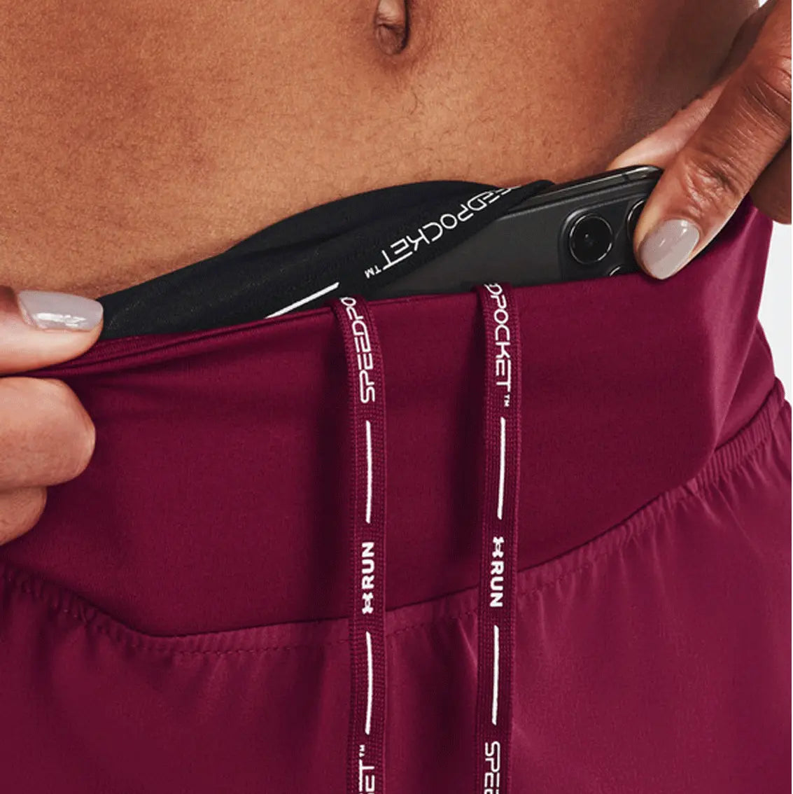 Womens Under Armour Speedpocket 3 Inch Running Shorts