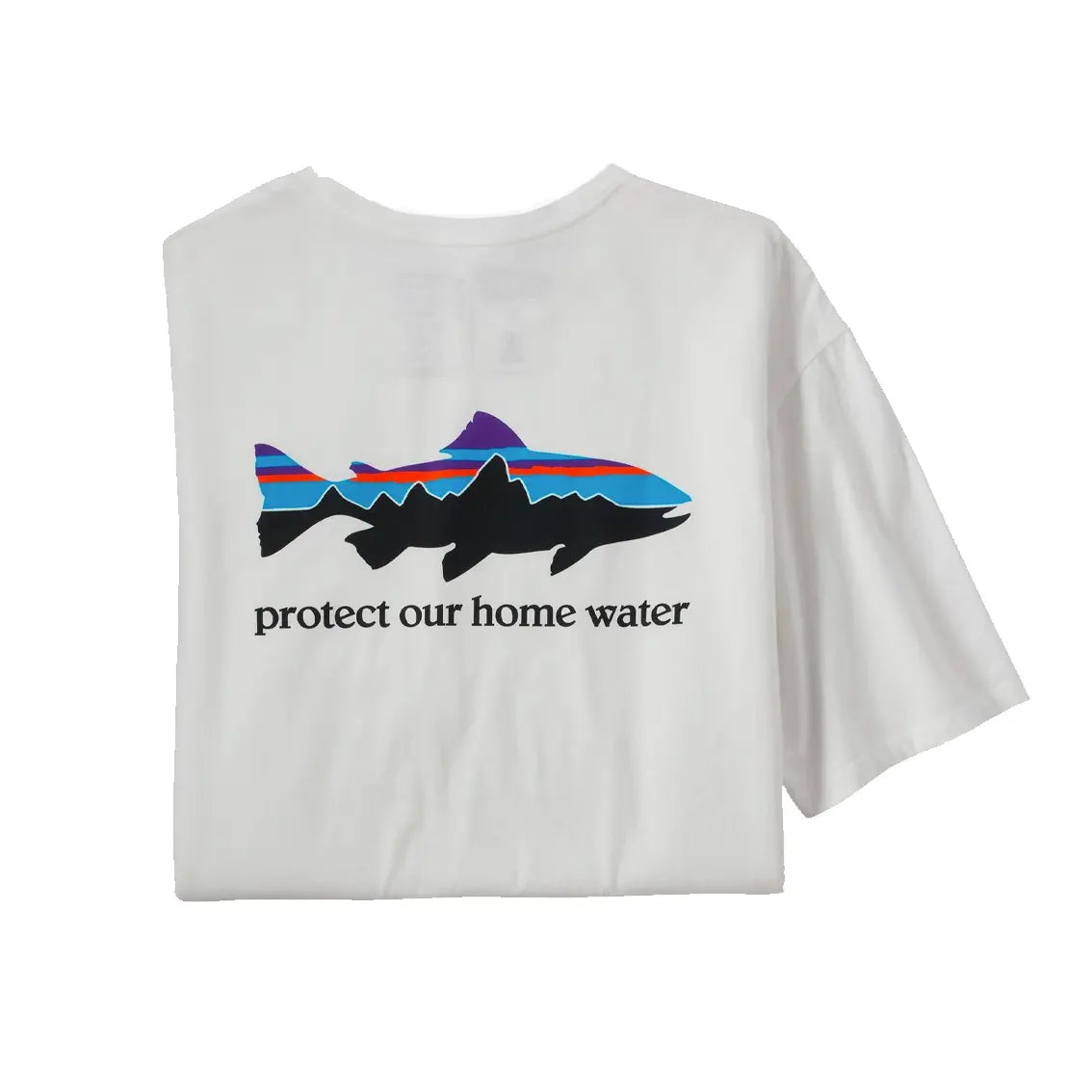 Mens Patagonia Home Water Trout Organic T-Shirt - White